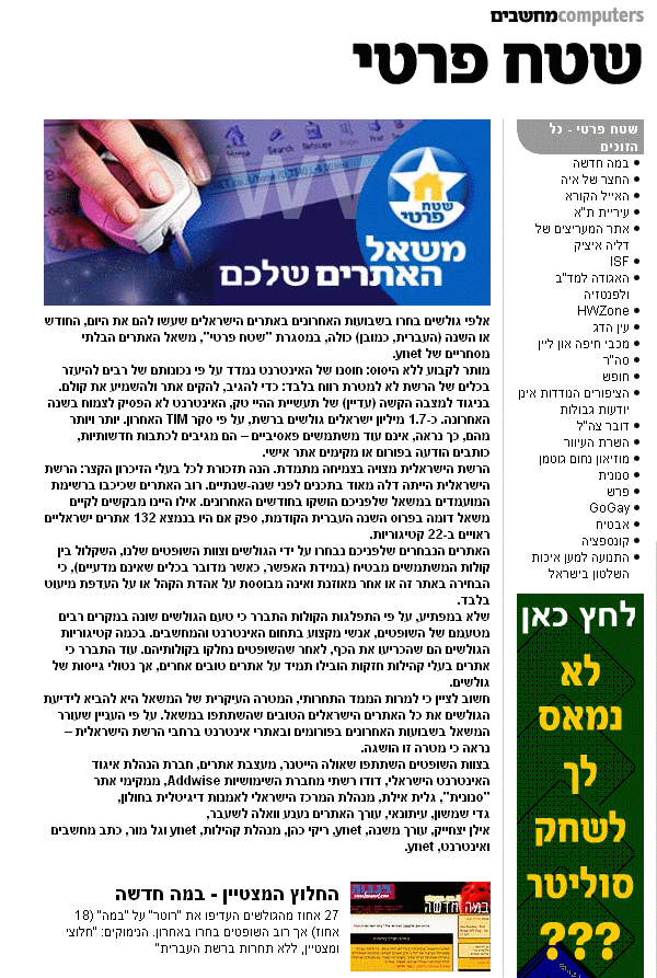 משאל האתרים של ynet