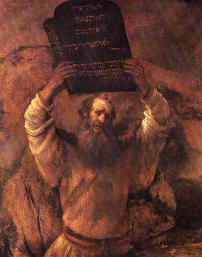 משה ולוחות הברית - רמברנדט